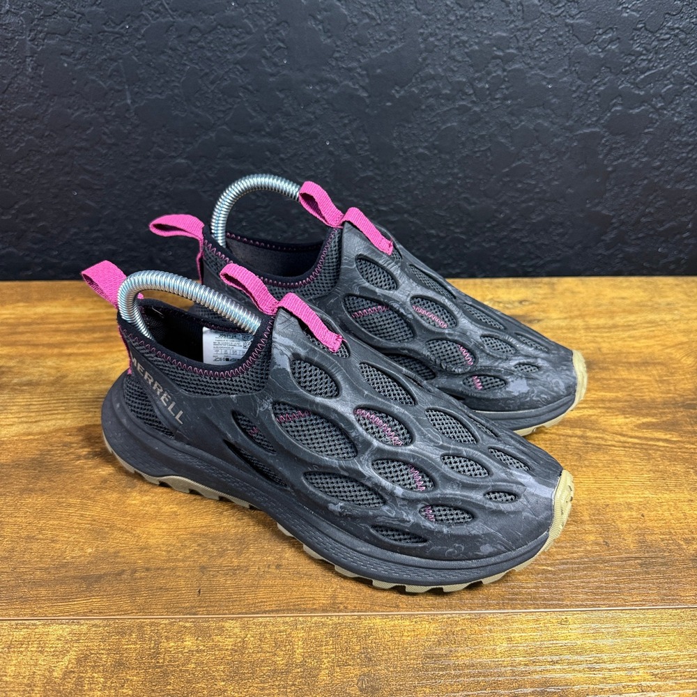 Merrell Hydro Moc AT Ripstop J067124 Black Pink Rubber Mesh Trail Shoe Womens 7